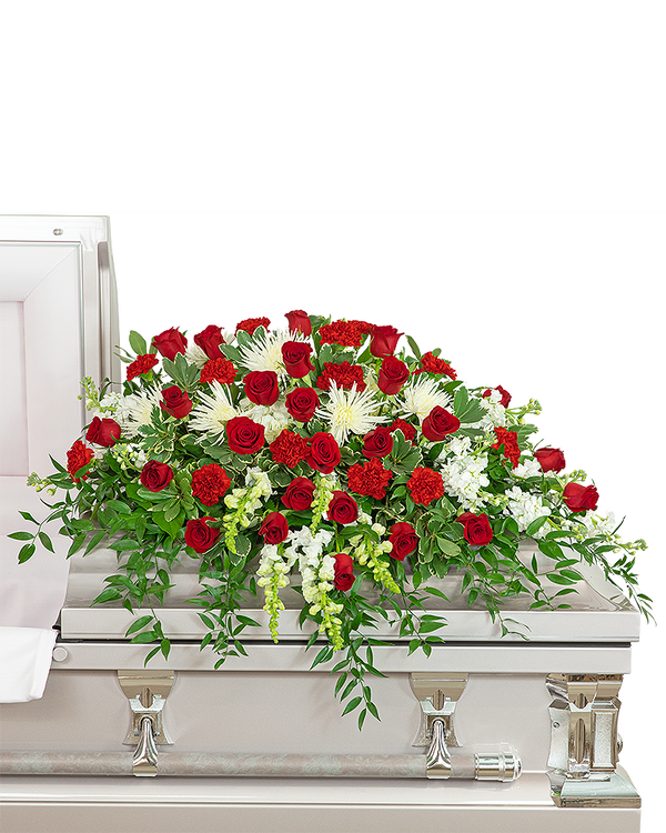 Serene Sanctuary Casket Spray