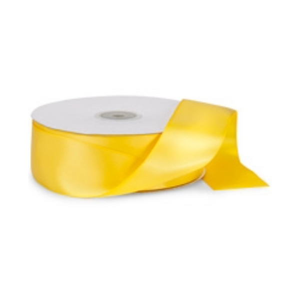 Yellow Premium Double Faced Satin Ribbon 1.5"