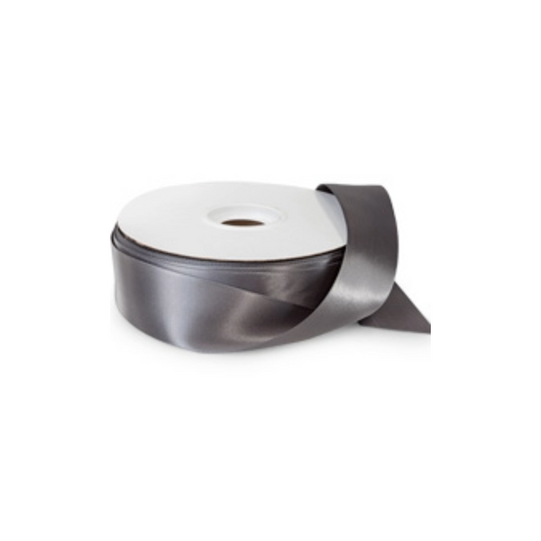 Charcoal Gray Premium Double Faced Satin Ribbon 1.5"