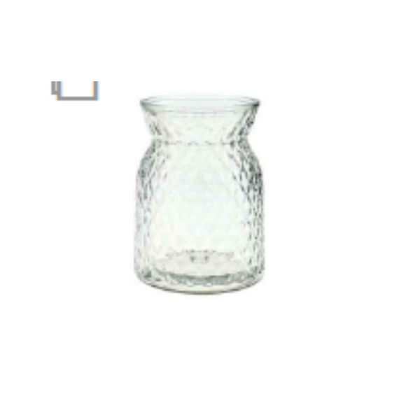 6 in Dimpled Glass Vase