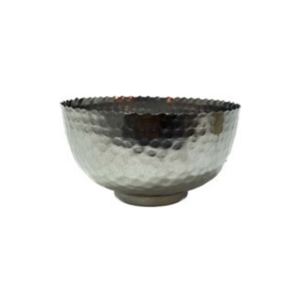 Silver metal design bowl