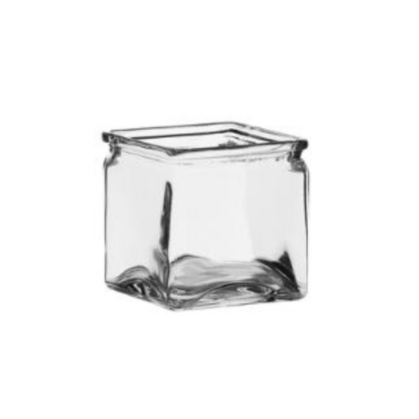 5 inch Glass Cube Vase