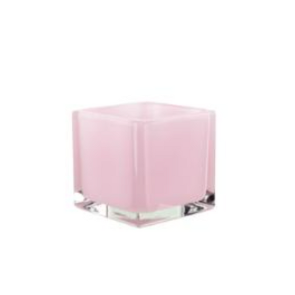 5 in Pink Cube Vase